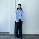 Pressed-Crease Wide-Leg Trousers
