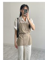 Linen Henkel Belted Bustier