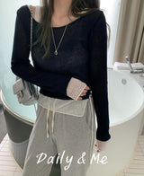 Layered color knitwear(3color_