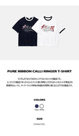 PURE RIBBON CALLI RINGER T-SHIRT (2color)