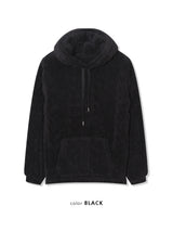 [UNISEX]スノーケーブルフリースロングスリーブフーディー