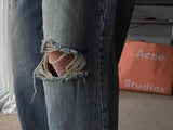 ASCLO Salted Damage Cut Denim Pants (52261)