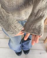 [MADE] ヴァートVネックツイストネットパンチングニット