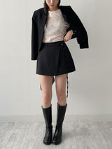Puff Strap Short Sleeve Blouse