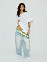 サッシュTシャツ ホワイト