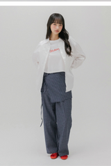 ベーシック メロウ エンブロイダリー シャツ (WHITE)