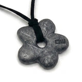 Acrylic Flower Necklace [Pearl Black]