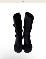 tinzy matte two-buckle thong boots