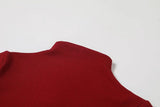 V-neck Slim Half Turtleneck Spandex Long-Sleeved T-Shirt