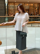 シュリ ライト Hライン バンディング ロングスカート