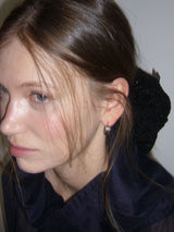 Pearl Boucle Scrunchie_Large_Black