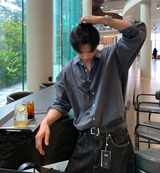  Stable Summer Ice Pigment Linen Shirt