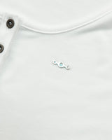 Metal Triclipse Henley Neck T-shirt White