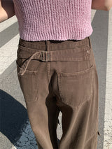 POINT BACK CLIP WIDE PANTS (3C)