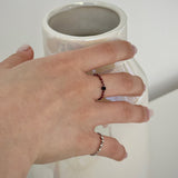 [CCNMADE] 菊 Black Cube Crystal Ring 10.ALL BLACK
