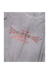 レーシングフェノメノンワッフル長袖Tシャツ (グレー)
