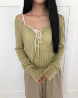ノールウェーブリブカーディガン