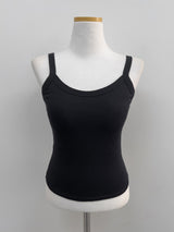 Ribbed U-neck Bra Top Sleeveless