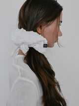 Spangle Knit Scrunchie_Large_White