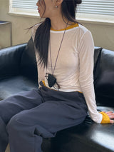 Weekly Tencel See-through Long Sleeve T-shirt