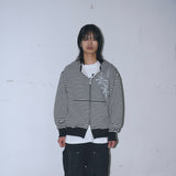 Untitled Starrynight Small Stripe Hood Zip Up Black White