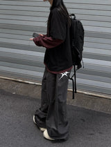 バードヒップコットンワイドパンツ