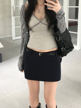 Vine Low-rise Mini Skirt (4 colors)