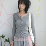 see-through frill sleeveless