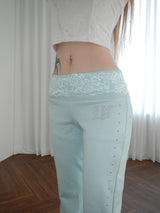 W stud bootcut pt(2 color)