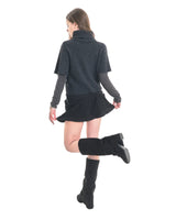 CARAMEL KNIT HALF TOP [CHARCOAL]