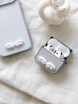 キー チャーム セット✨ 3D エンジェル ウィング ドット AirPods ケース