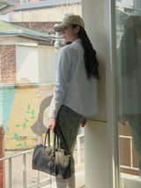 Silky Jacquard Shirt (Skyblue)