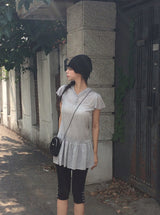 Deed Frill Shirring Hood Mini One Piece T-Shirt