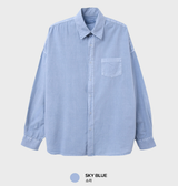 Glass Pigment Basic Cotton Shirt 