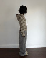 ビビッドストライプフーディー