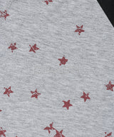 Uネックスターラグラン長袖Tシャツ グレー(CV2GSFT553A)