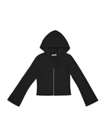 Pocket Fleece Hoodie Jacket [Black]