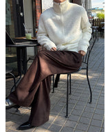 [Unisex] Angora high neck zip up cardigan(5color)