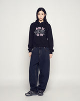 25FW TAPERED FIT WASHING DENIM PANTS BLACK