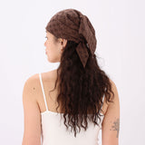 brown knit bandana
