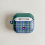 forest check matte hard airpods case