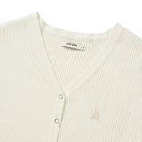 KIRSH PLAIN V NECK SLIM CARDIGAN - WHITE      