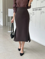 Matune Slit Span Mermaid Skirt