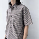 リラックスド ファインチェック シャツ