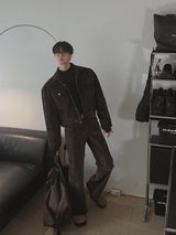 Winter Velvet Denim Bootcut Pants (2color)