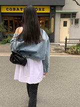 [MADE]ドットプリーツロングブーツカットパンツ