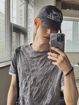 Even Wrinkle Layered Short Sleeve T-shirt
