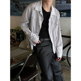 [Unisex]サテンタッカーシャツジャケット(2color)