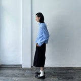 Boxy Cropped Striped Shirt
