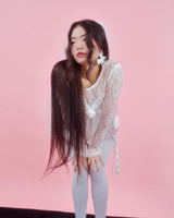 CORSAGE PUFF BLOUSE [IVORY]